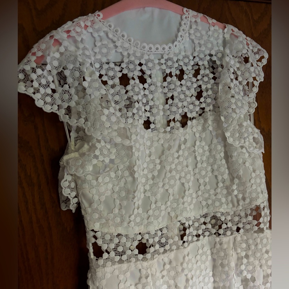 Petal & Pup White Lace Midi Dress - Picture 3 of 7